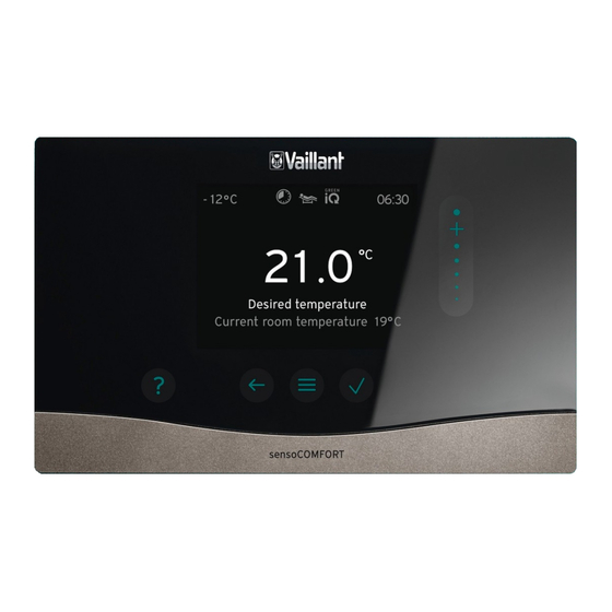 Vaillant sensoCOMFORT VRC 720 Manuales