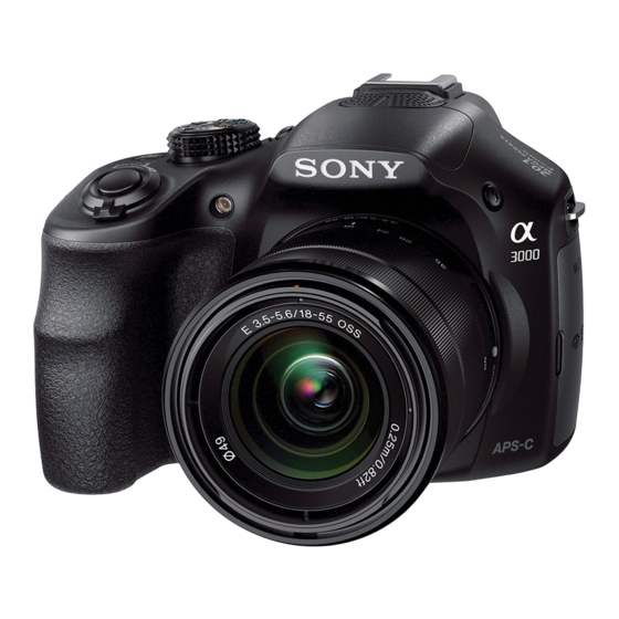 Sony ILCE-3000K Manual Del Usuario