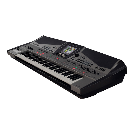 Roland E-80 Manual Del Usuario