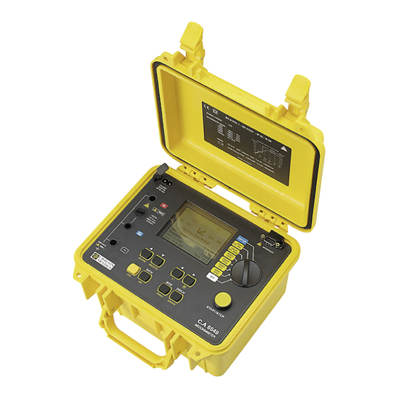 Chauvin Arnoux C.A 6549 Manual De Instrucciones