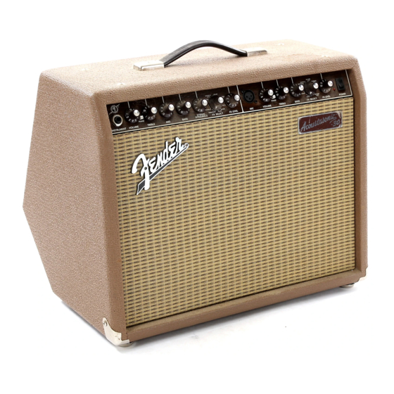 Fender ACOUSTASONIC 30 DSP Instrucciones De Funcionamiento