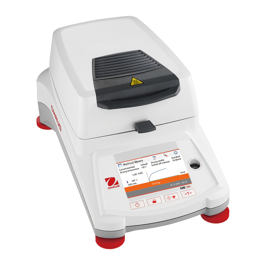 OHAUS MB90 Guia De Inicio Rapido