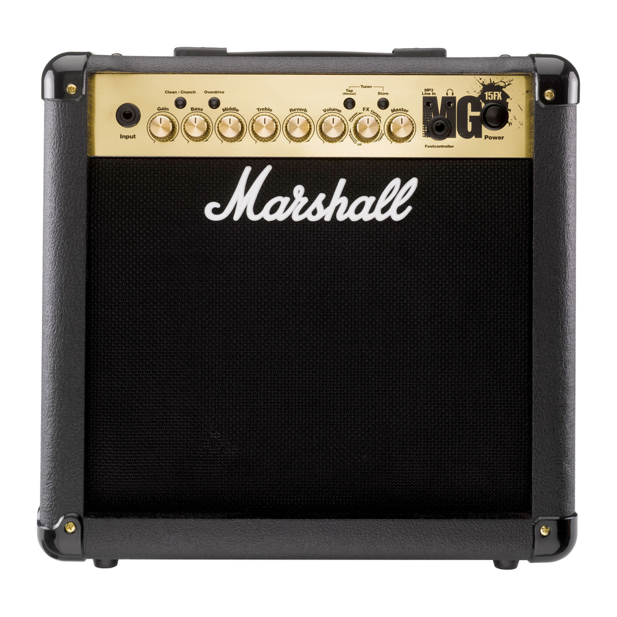 Manual de Marshall MG100FX/MG30FX