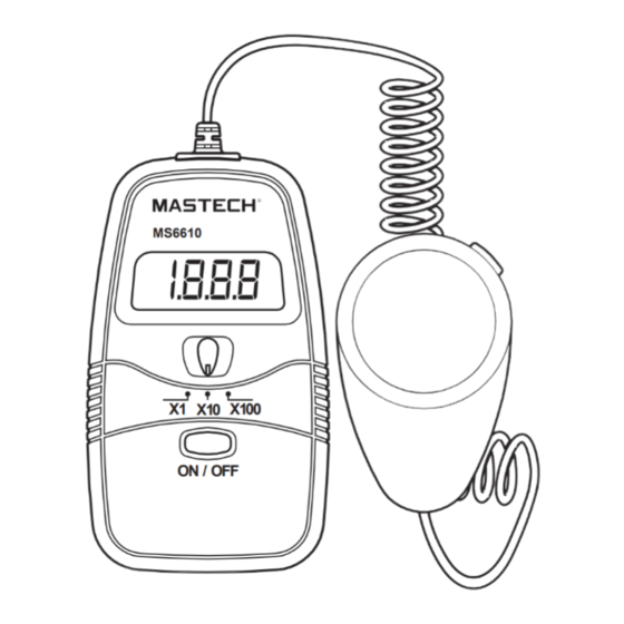 Mgl MASTECH MS6610 Guia De Inicio Rapido