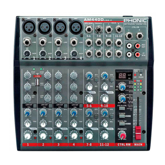 Phonic AM440D USB-K1 Manual De Usuario