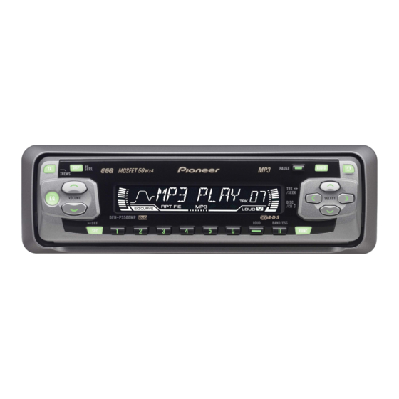 Pioneer DEH-P3500MP Manual De Instrucciones