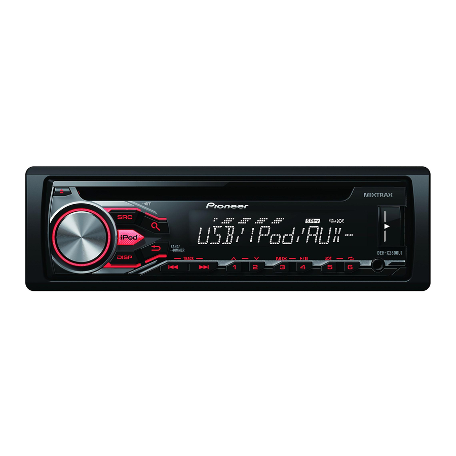 Pioneer DEH-X3800UI Manual De Instrucciones