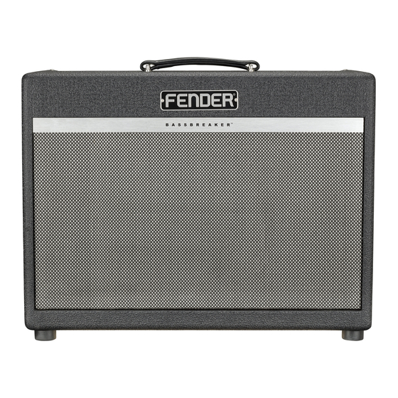 Fender BASSBREAKER 30R Manuales