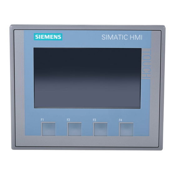 Siemens SIMATIC HMI Manual Del Aparato