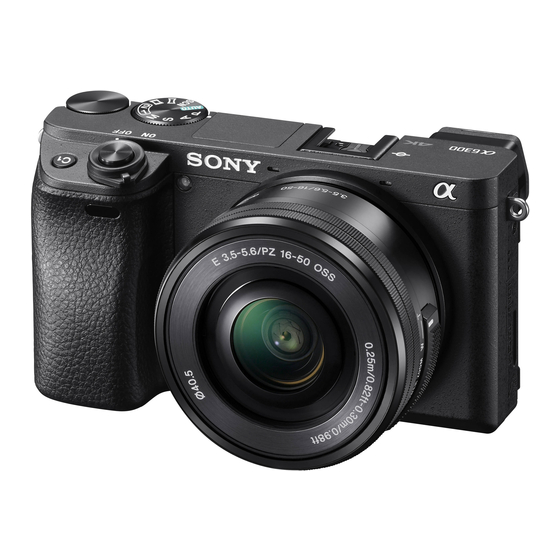 Sony ILCE-6300 Manual De Instrucciones