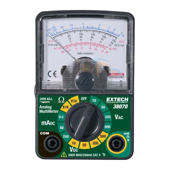 Extech Instruments 38070 Manual Del Usuario