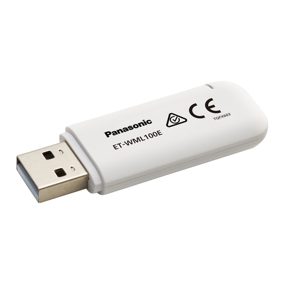 Panasonic ET-WML100E Manual De Instrucciones