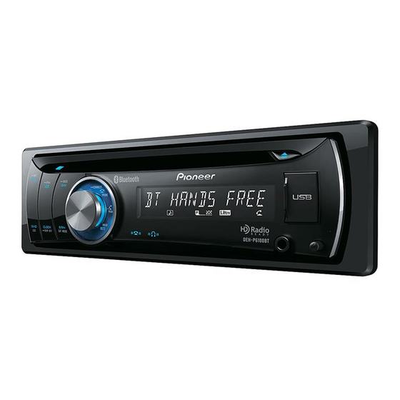 Pioneer DEH-P6100BT Manual De Instrucciones