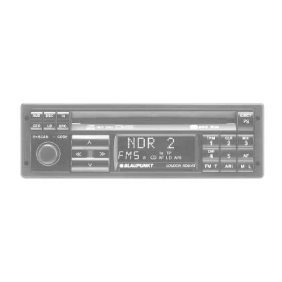 Blaupunkt London RDM 43 Instrucciones De Manejo