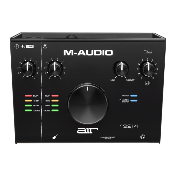 M-Audio air 192 4 Manuales