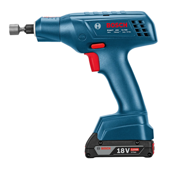 Bosch EXACT ION 18 V-LI 2-700 Manual Original