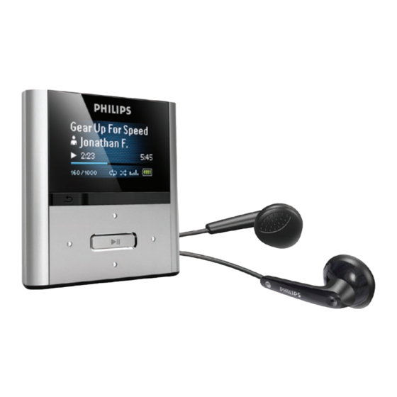 Philips GoGear SA2RGA02 Guia De Inicio Rapido