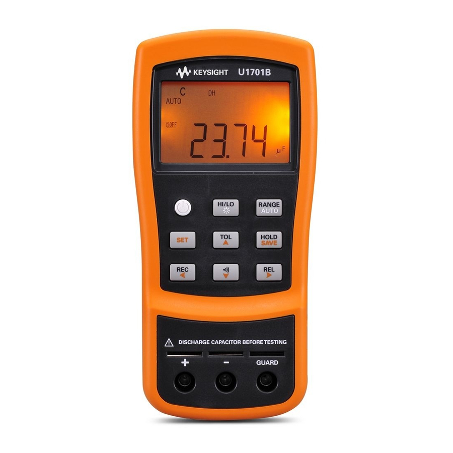 Keysight U1701B Guía Del Usuario Y Servicios