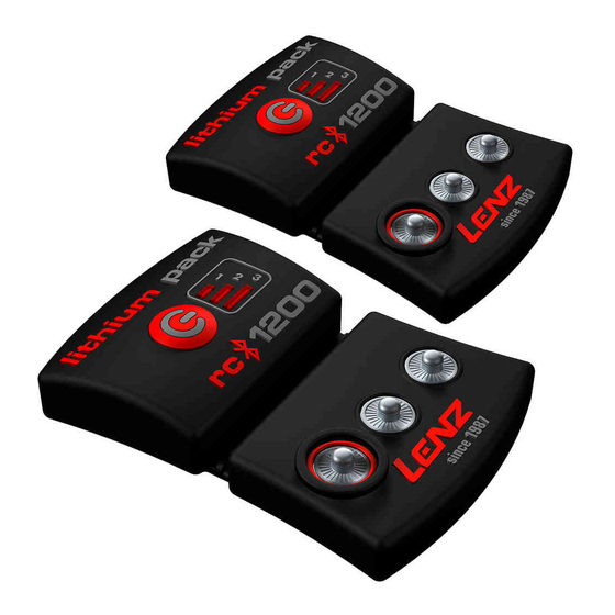 Lenz lithium pack RCB 1200 Manual Del Usuario