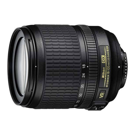 Nikon AF-S DX NIKKOR 18-105mm f/3.5-5.6G ED VR Manual Del Usuario