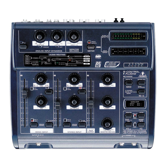 Behringer B-CONTROL BCA2000 Manuales