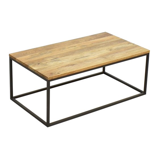 West Elm BOX FRAME COFFEE TABLE Instrucciones De Ensamblaje