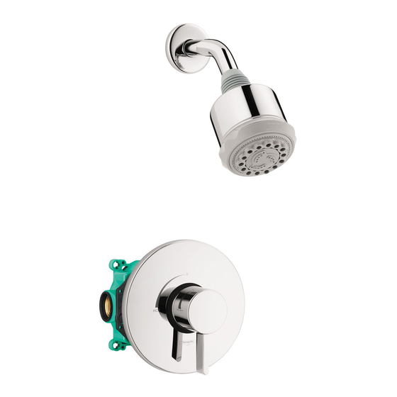 Hansgrohe Clubmaster Pressure Balance Shower Set With Rough 04907 0 Serie Instrucciones De Montaje