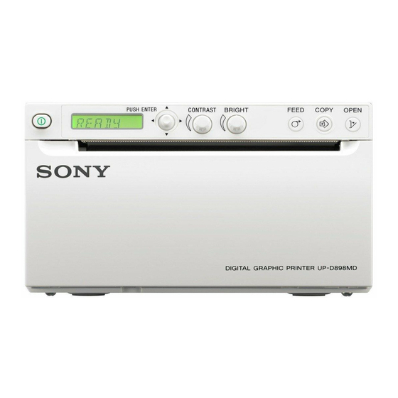 Sony UP-D898MD Manual De Instrucciones