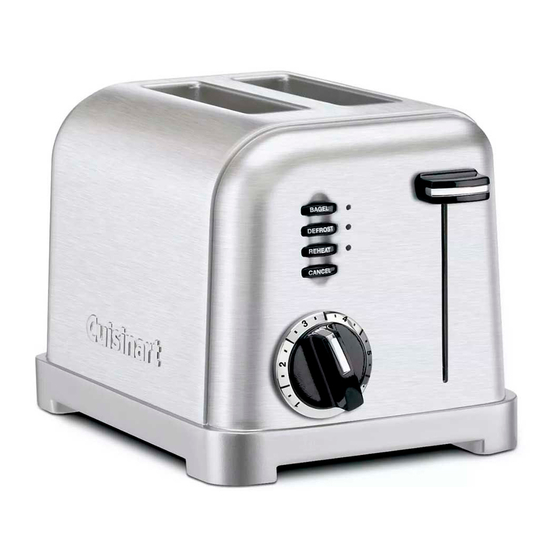 Cuisinart CPT160AR Manual Del Usario