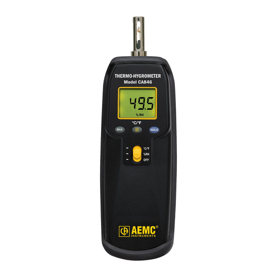 AEMC CA846 Manual De Instrucciones