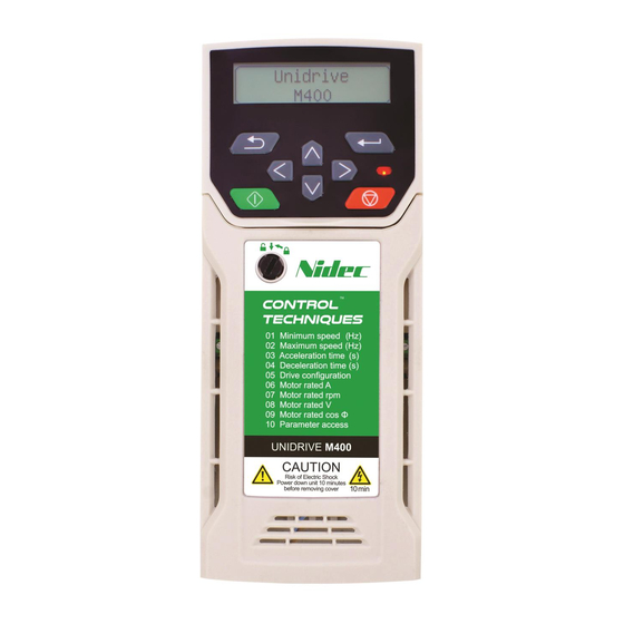 Nidec Unidrive M400 Manuales