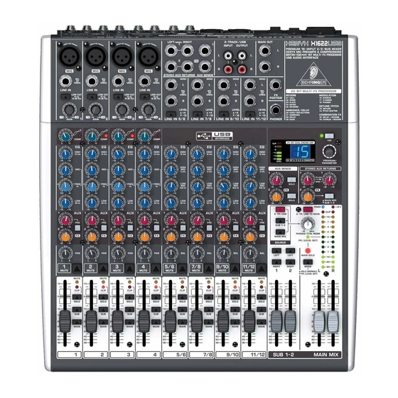 Behringer XENYX 1622FX Manuales