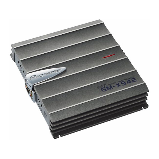 Pioneer GM-X942 Manual Del Usuario