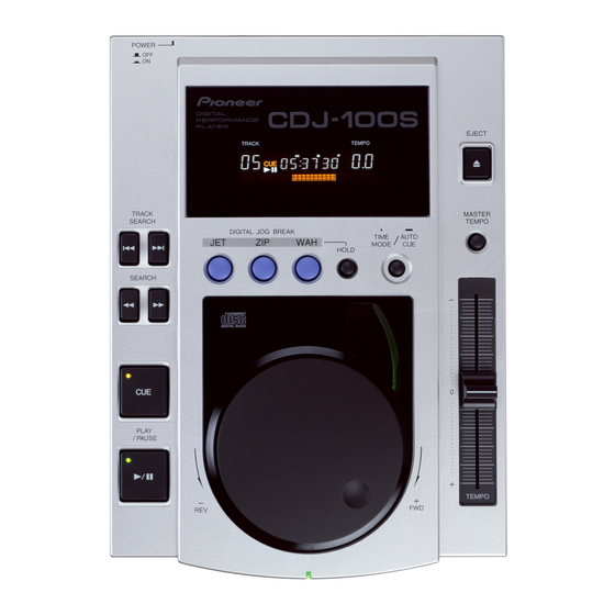 Pioneer CDJ-100S Manual De Instrucciones