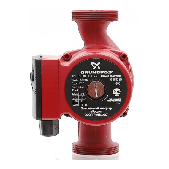 Grundfos UP Serie Instrucciones