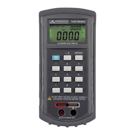 Promax MZ-505C Manual De Instrucciones