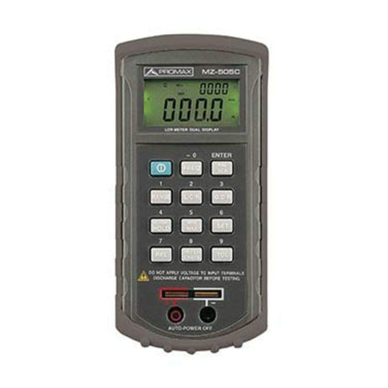 Promax MZ-505C Manual De Instrucciones