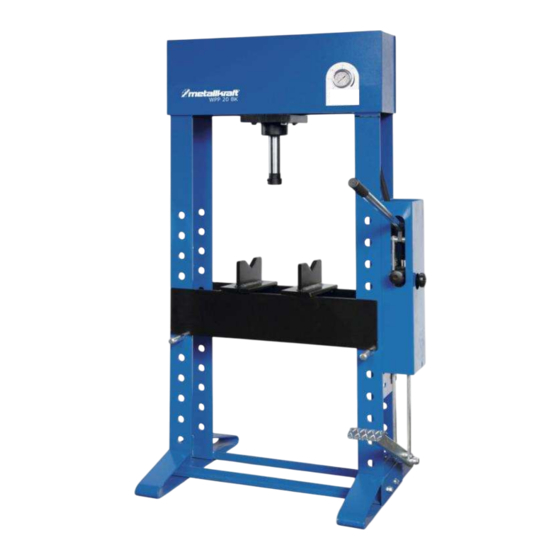 Metallkraft WPP 20 BK Manual De Instrucciones