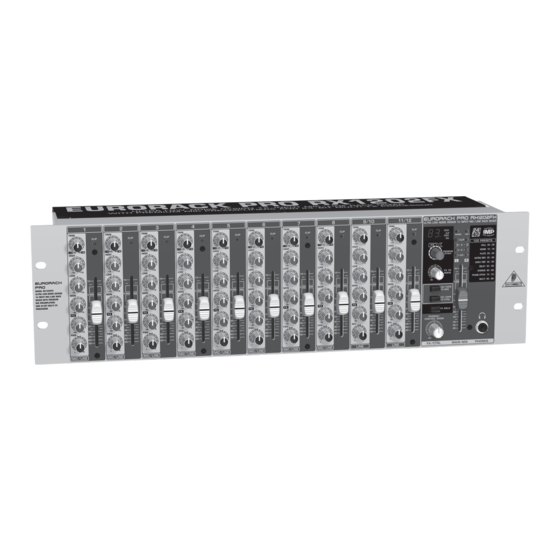 Behringer EURORACK PRO RX1202FX Manual De Uso