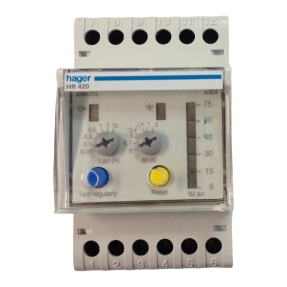 hager HR 410 Hoja De Instrucciones