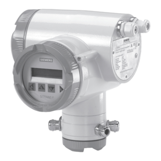 Siemens SITRANS F Instrucciones De Servicio