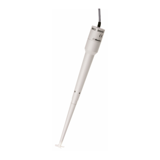 Metrohm 802 Stirrer Manual