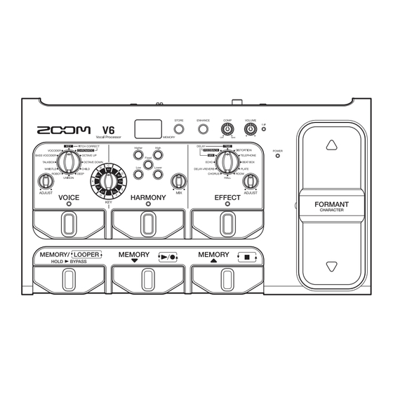 Zoom V6 Guía Rápida