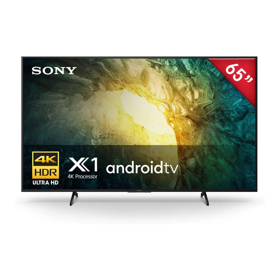 Sony BRAVIA KD-75X750H Manuales