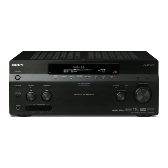 Sony STR-DA3300ES Manual De Instrucciones
