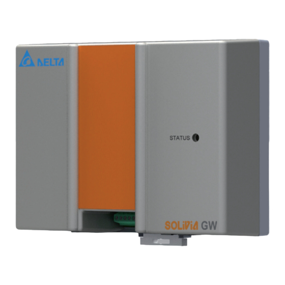 Delta SOLIVIA Gateway M1 G2 Manual De Instrucciones