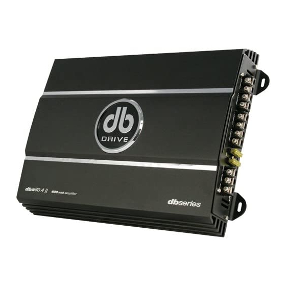 DB Drive DBA Serie Manual De Instrucciones