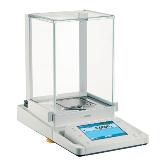 Sartorius Cubis Serie Instrucciones Breves