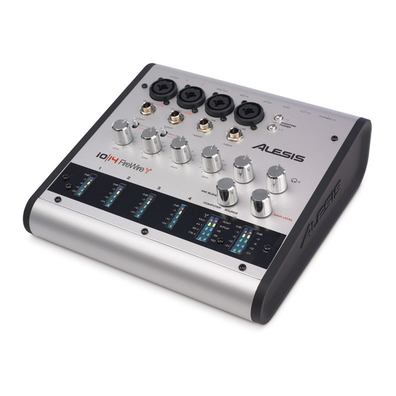 Alesis IO 14 Manual De Inicio Rápido Para El Usuario