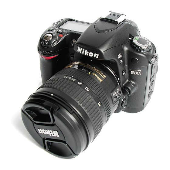 Nikon D80 Manual Del Usuario
